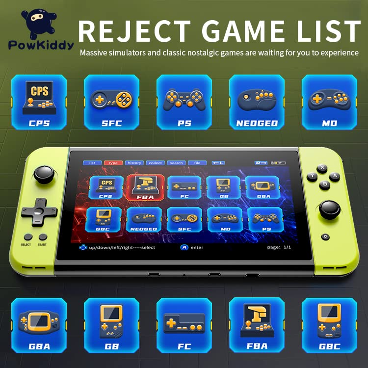 Powkiddy X70　ブラック Powkiddy X70 Retro Handheld Game Console-litnxt